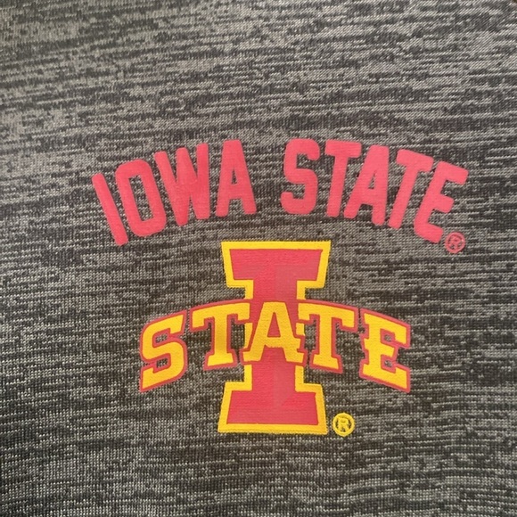 Colosseum Iowa State 1/4 zip SZ M space dye grey w thumbholes logo EUC Cyclones - Picture 2 of 6